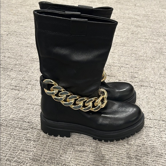 Steve Madden Womens Devotion Leather Slip On Mid-Calf Boots 7.5 - Picture 3 of 6